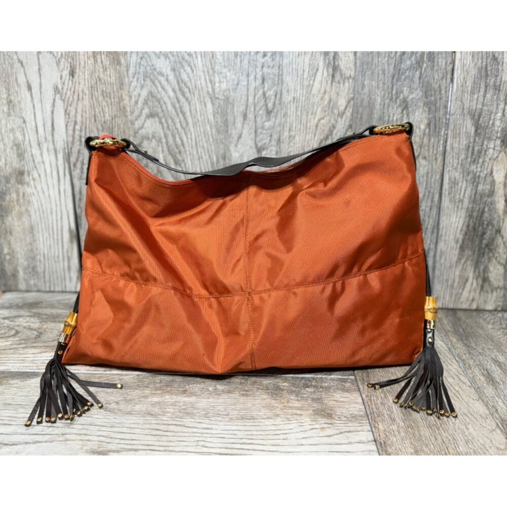JEAN-PIERRE KLIFA for Anteprima-Nueva Shoulder Bag Nylon Orange Tassel Lined Hob - Picture 16 of 16